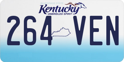 KY license plate 264VEN