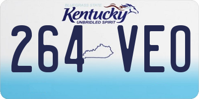 KY license plate 264VEO