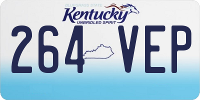 KY license plate 264VEP