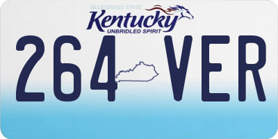 KY license plate 264VER