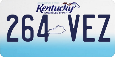 KY license plate 264VEZ