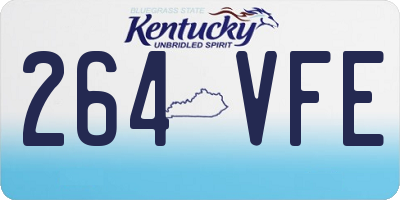 KY license plate 264VFE