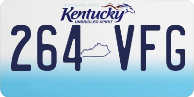 KY license plate 264VFG