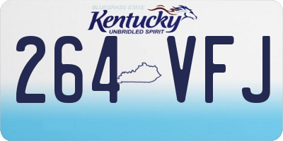 KY license plate 264VFJ