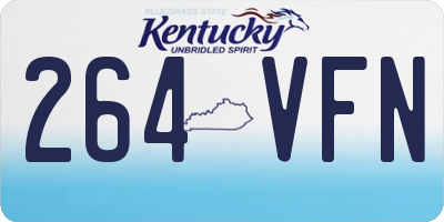 KY license plate 264VFN