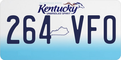 KY license plate 264VFO