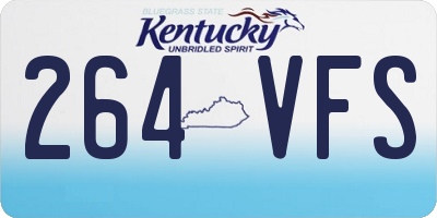 KY license plate 264VFS