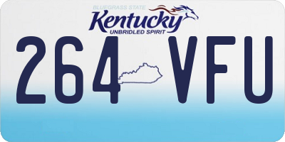 KY license plate 264VFU