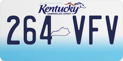 KY license plate 264VFV