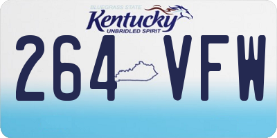 KY license plate 264VFW