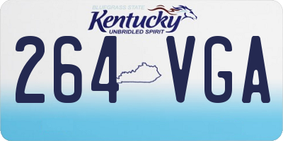 KY license plate 264VGA