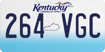 KY license plate 264VGC