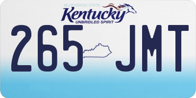 KY license plate 265JMT