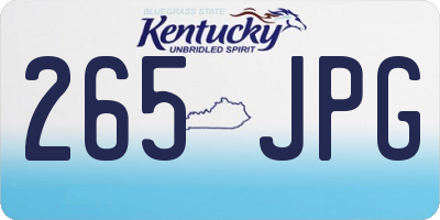 KY license plate 265JPG