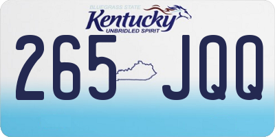 KY license plate 265JQQ