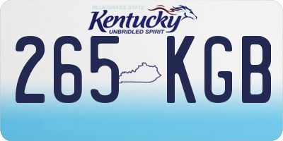 KY license plate 265KGB