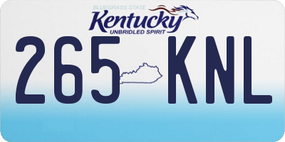 KY license plate 265KNL