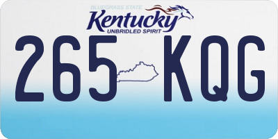 KY license plate 265KQG