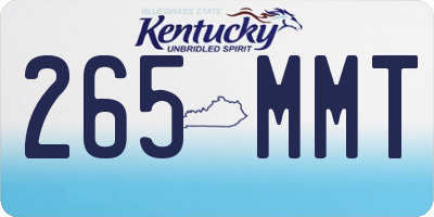 KY license plate 265MMT