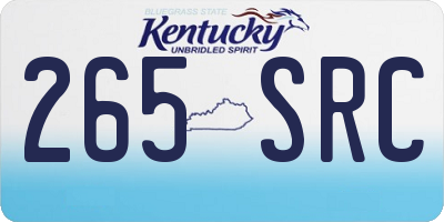 KY license plate 265SRC