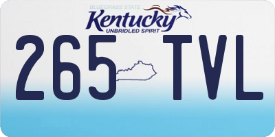KY license plate 265TVL