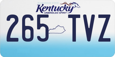 KY license plate 265TVZ
