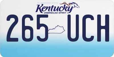 KY license plate 265UCH