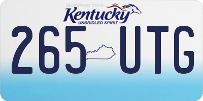 KY license plate 265UTG
