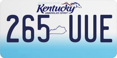KY license plate 265UUE