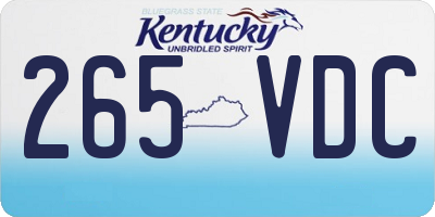 KY license plate 265VDC