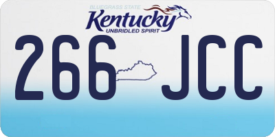 KY license plate 266JCC