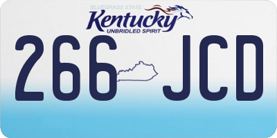 KY license plate 266JCD
