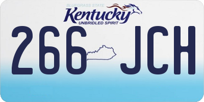 KY license plate 266JCH