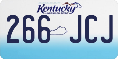 KY license plate 266JCJ