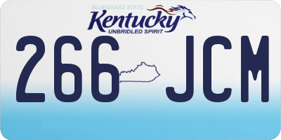 KY license plate 266JCM