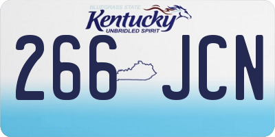 KY license plate 266JCN