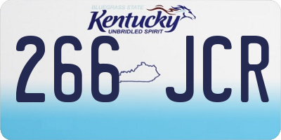 KY license plate 266JCR