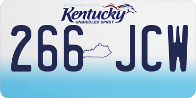 KY license plate 266JCW