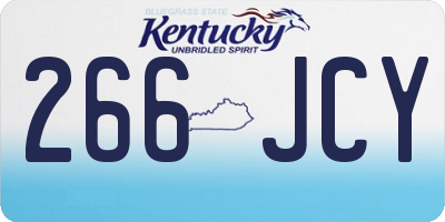 KY license plate 266JCY