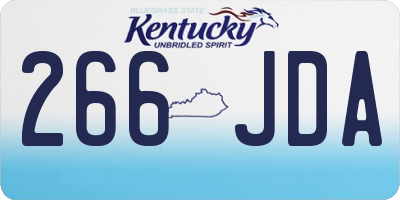 KY license plate 266JDA