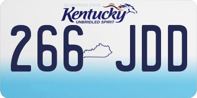 KY license plate 266JDD