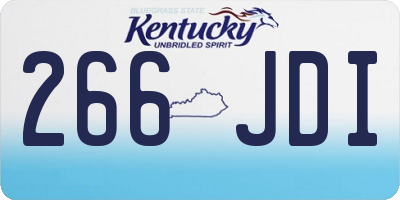 KY license plate 266JDI