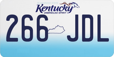 KY license plate 266JDL