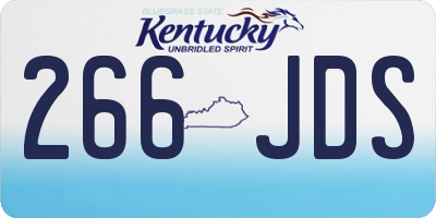 KY license plate 266JDS