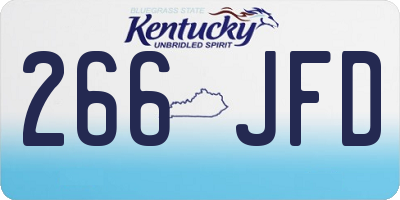 KY license plate 266JFD