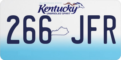KY license plate 266JFR