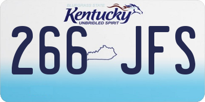 KY license plate 266JFS
