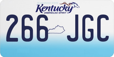 KY license plate 266JGC