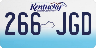 KY license plate 266JGD
