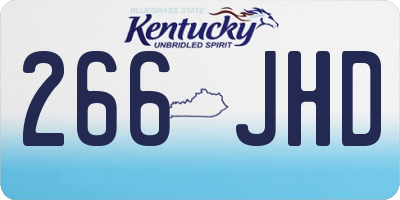 KY license plate 266JHD